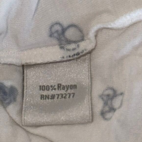 Disney X LC Lauren Conrad Womens S Printed Top With Scalloped Collar - Picture 4 of 8